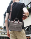 Leather Briefcase Mens Genuine Leather Handbags
